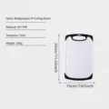 Multifunctional PP plastic cutting board kitchen tool durable chopping board 25x15cm. - Square / Small Cutting Boards (Bulk)
