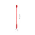 Mini spatule cosmétique double face en silicone et grattoir, couleur rouge vif variant. - Version Moyenne / Rouge