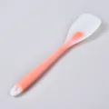 Silicone kitchen spatula in gradient orange and white, flexible cooking tool variant. - Translucent Orange Salad Spoon