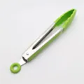 Green Silicone Kitchen Tong Stainless Steel Food Tongs For Cooking BBQ Kitchen Tool - Green Food Tongs