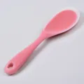 Pink silicone rice paddle, kitchen cooking spoon, non-stick cookware tool variant. - Translucent Red Rice Spoon