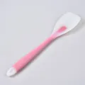 Translucent silicone kitchen spatula in pink and white, durable cooking utensil with hanging hole - Translucent Red Salad Spoon
