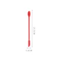 Mini spatule double en silicone rouge pour cosmétiques et confiture, outil de maquillage 15,5 cm - Style Court / Rouge
