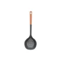 Wooden handle silicone slotted spoon kitchen cooking utensil, heat resistant small ladle. - Skimmer