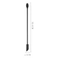 Spatule cosmetique en silicone noir, outil de mini racloir a double embout, 30.6cm. - Style Long / Noir