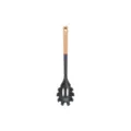 Silicone Pasta Server with Wooden Handle Kitchen Spaghetti Spoon Kitchen Utensil Black - Pasta Server