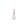 Small kitchen whisk with wooden handle and black whisking wires, perfect for daily baking use. - Whisk