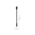 Mini spatule cosmetique noire en silicone double embout outil de maquillage 15.5cm var - Style Court / Noir
