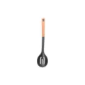 Heat-resistant silicone slotted spoon with natural wooden handle for non-stick cookware kitchen - Slotted Spoon