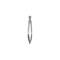 Stainless steel kitchen food tongs with heat resistant silicone tips and hanging ring. - 9-Inch Black Food Tongs