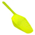 Green plastic ice scoop kitchen colander slotted spoon drainage tool for cooking - Green