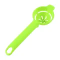 Green plastic egg white separator with handle, kitchen tool for easy baking and cooking. - Green