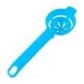 Blue plastic egg white separator kitchen tool featuring long handle and hanging hole sku - Blue