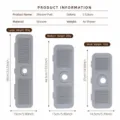 Silicone faucet splash guard kitchen sink mat size chart showing large, medium and small options. - Grey Splatter Guard 3-Piece Set