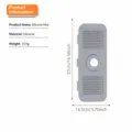 Silicone faucet splash guard mat for kitchen sink, grey folding waterproof drain pad 37cm - Grey Splatter Guard - Small
