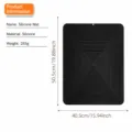 Black silicone draining mat kitchen sink splash guard heat resistant drying mat 50x40cm - Black Anti-slip Mat - Large