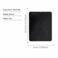 Black silicone drying mat, 42.5x33cm kitchen sink splash guard and foldable counter protector. - Black Anti-slip Mat - Medium