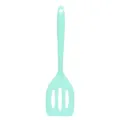 Mint green silicone slotted spatula kitchen cooking utensil for non-stick cookware daily use - S / Mint Green