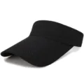 Black breathable sports sun visor summer empty top hat outdoor running tennis hat style - Adjustable / Black