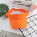 Einfarbige leere Sonnenblende Mütze für Damen und Herren, atmungsaktive Outdoor Sportkappe. - Verstellbar / Orange
