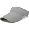 Grey breathable mesh empty top sun visor hat for summer outdoor sports and sun protection cap - Adjustable / Light Gray