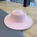 Roze imitatie wollen jazzhoed, stijlvolle dames fedora hoed voor herfst en winter. - M (56-58cm) / Roze