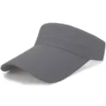 Graue Sport Sonnenblende atmungsaktive Mesh Kappe leerer Oberteil Hut fuer Outdoor Sport - Verstellbar / Dunkelgrau