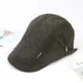 Klassische Herren Vintage Schiebermütze lässige Ivy Newsboy Mütze Outdoor Frühling Herbst - Verstellbar / Seitenreißverschluss Newsboy Mütze / Dunkelgrün