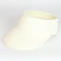 Beige woven empty top sun visor for women, stylish breathable summer beach hat for outdoor travel. - Style A Sun Visor in Cream White