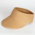 Stylish straw sun visor hat for women, breathable empty top beach cap for summer vacation. - Style A Sun Visor in Khaki