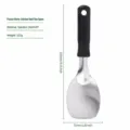 Stainless steel ice cream scoop with black PP handle, durable kitchen utensil for home and use. - Ice Cream Scoop