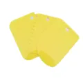 Set de 3 racloirs à pâte jaunes en plastique, bords lisses, dentelés et courbés pour pâtisserie. - Jaune Blé