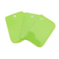Plastic dough scraper set of 3 pieces, perfect for baking, cake smoothing, and cutting dough. - Green