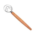 Edelstahl Teigbesen mit Holzgriff manuelles Backwerkzeug Küchenmixer Küchenhelfer - 3 Augen