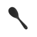 Spatule à riz antiadhésive noire en silicone outil de cuisine avec trou de suspension pratique - Cuillère à Riz / Noir