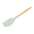 Wooden handle silicone spatula kitchen cooking utensil green turner tool for daily cooking use - Spatula