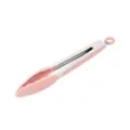 Stainless steel silicone food tongs kitchen cooking BBQ steak tong with pink handle. - 9 Inch / Pink
