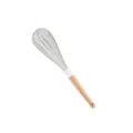 Pratique fouet de cuisine avec manche en bois et silicone pour patisserie cuisson. - Fouet / Argent