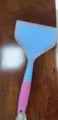 Silicone spatula baking scraper wide cooking tool for non-stick pan kitchen utensil blue pink - Blue with Pink Handle