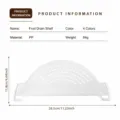 Plastic vegetable drainer colander kitchen sink strainer pot side draining plate 64g - White
