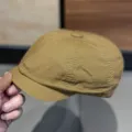 Gorra octogonal caqui retro de algodón bakerboy sombrero de pintor estilo británico mujer - M (56-58cm) / Caqui