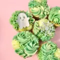 Halloween Cupcake Topper Acryl Geist Spinnennetz Party Dekoration gruene Cremes neu - Silber Geist + Spinnennetz 2-teiliges Set