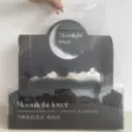 Scatola regalo trasparente in PVC con carta luna e nuvola romantica per San Valentino. - Scatola Portatile Nera / 2 Pezzi/Confezione
