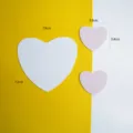 Valentine's Day cake decoration soft rubber heart shaped topper set, pink and white sweet design. - Heart Shape Set / 3 Pieces (Including Large Medium Small)