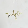Decoración de pastel en acrílico dorado Twenty One para fiesta de cumpleaños y postre - Veintiuno / Dorado