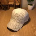 White rhinestone pearl baseball cap for women summer sun protection fashion hat. - Adjustable / White Full Rhinestone