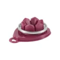Stainless steel wire flower egg slicer wine red kitchen tool for cooking and salad preparation - Rose Red