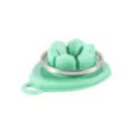 Green floral egg slicer kitchen gadget for splitting boiled eggs easily and quickly style variant - Green