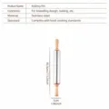 Stainless steel rolling pin with wooden dual handles, 43.5cm rolling pin for baking dough - 10-Inch Wooden Handle Rolling Pin / Red