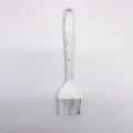 Large 26cm integrated silicone basting brush for baking, BBQ, and kitchen cooking tasks easily. - White Speckled